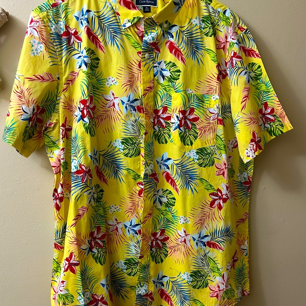 💜Half Off💜Club Room Tropical Button Down Shirt EUC